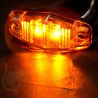 Set of 10 Mini LED Side Marker Lights - 3 Diode Amber & Red