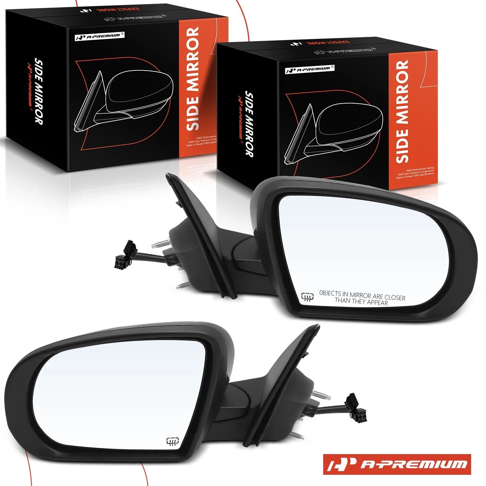 Power Mirror Pair for Jeep Compass (2017–2023) - Manual Fold, Heated