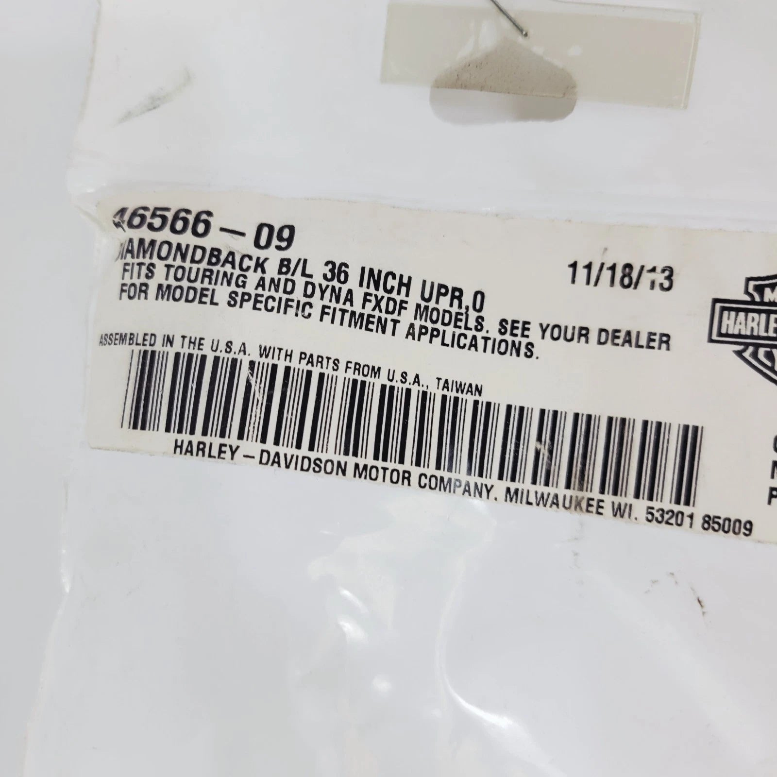 OEM Upper Brake Line 46566-09 for Harley-Davidson Dyna FXDF (2006–2017)
