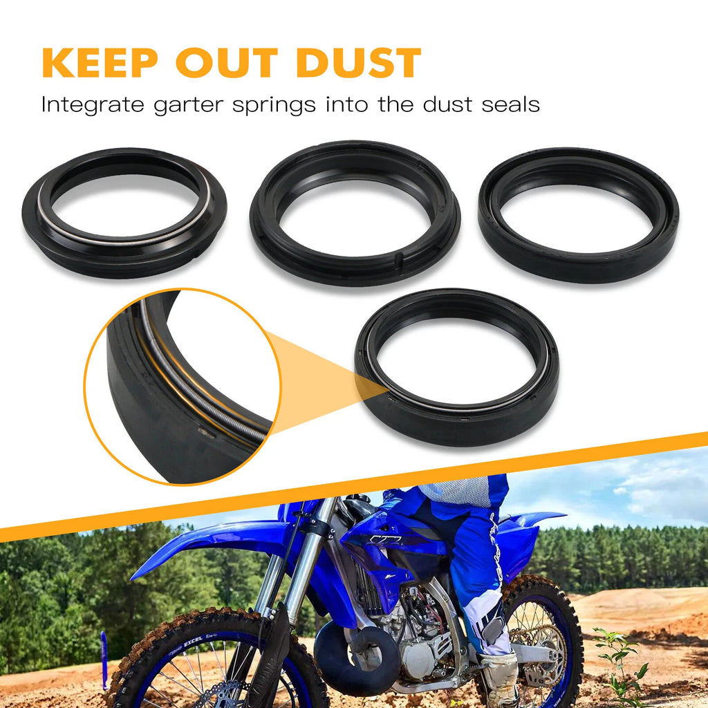 Front Fork Bushing Dust Oil Seal Rebuild Kit for Yamaha YZ250 (2015–2021)