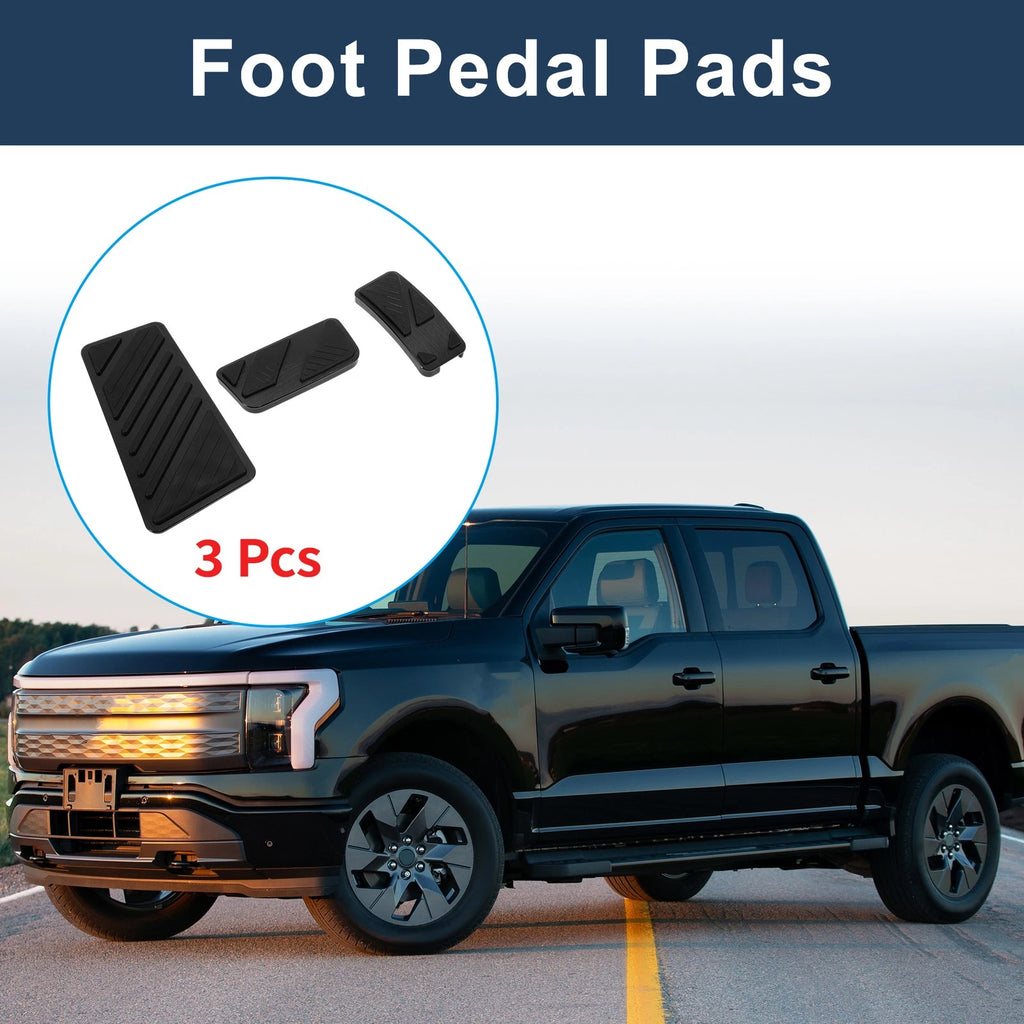 3 Pcs Automatic Foot Accelerator Pedal Covers for Ford Ranger (2024) Black