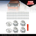 Chrome Hub Cover Kit for Semi Truck (Fits 33mm Axle)
