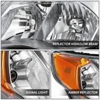 Chrome Housing Amber Side Front Driving Headlight for Subaru Forester (2009–2013)