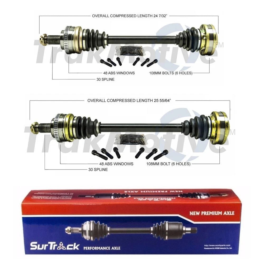Set of 2 Rear CV Axle Shafts for BMW E46 E85 E86 M3 Z4 (2000–2006)