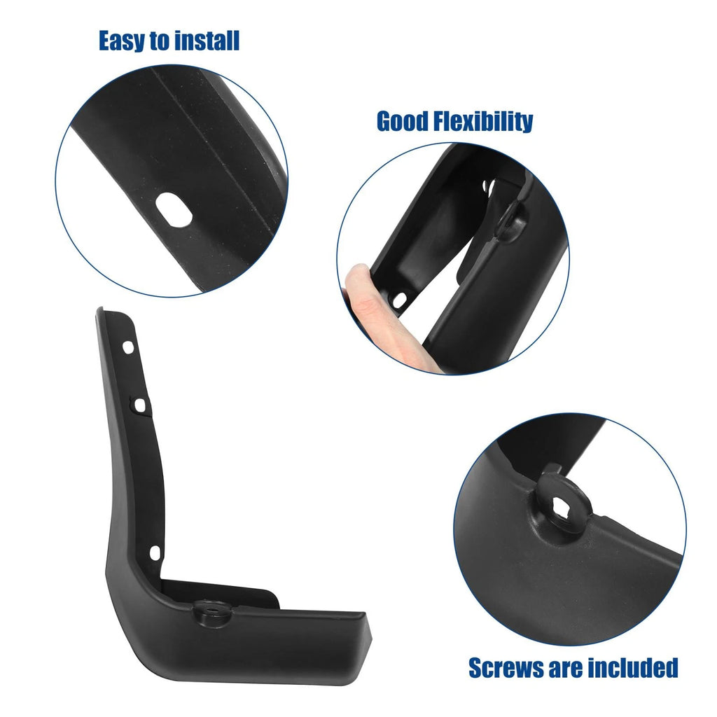 Mud Flaps Kit for Honda Accord (2018–2021) - Front & Rear, Black