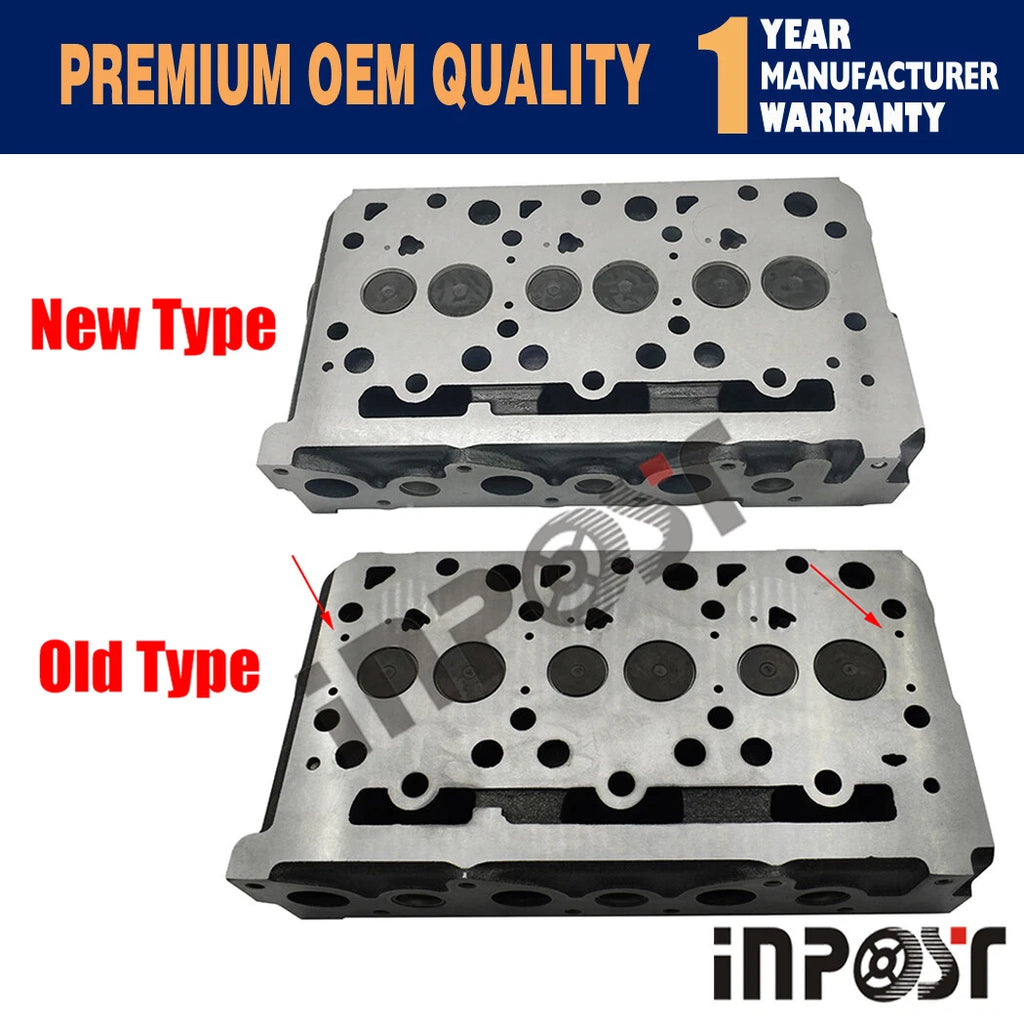 Cylinder Head Assembly with Full Gasket for Kubota D1703 D1703E (2000–2023)