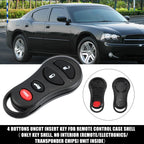 Set of 4 Keyless Entry Remote Key Shell Covers for Jeep Dodge (No Year Specified)