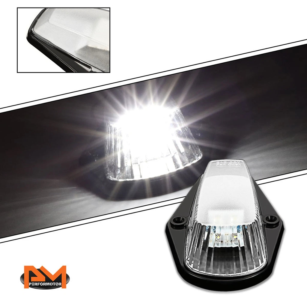 5Pcs Cab Roof Running Light W/Switch Chrome White LED for F-Series (1980–1996)