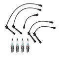 Denso 7mm Wire Set & 4 Iridium TT Spark Plugs for Chevy Geo L4 16V (0.04)