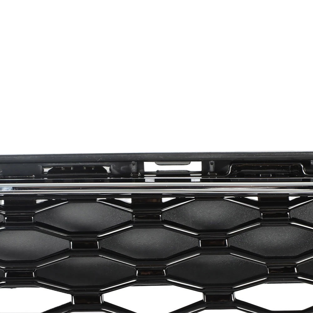 Front Grille Bumper for Ford Fusion (2017–2018) Honeycomb Chrome Black