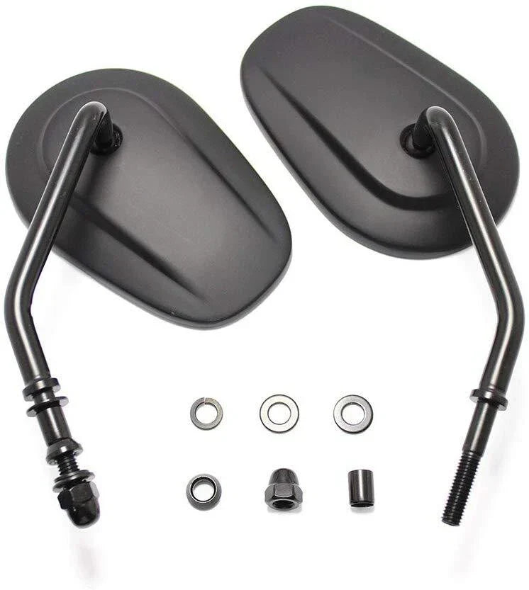 Black Motorcycle Rear View Side Mirrors for Harley Davidson