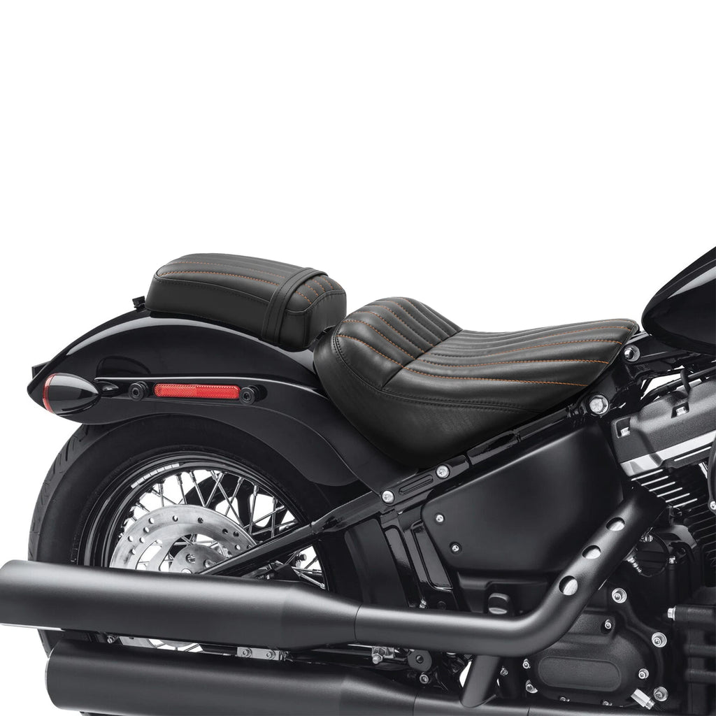 Driver & Passenger Seats for Harley Street Bob (2018–2024) Black/Orange