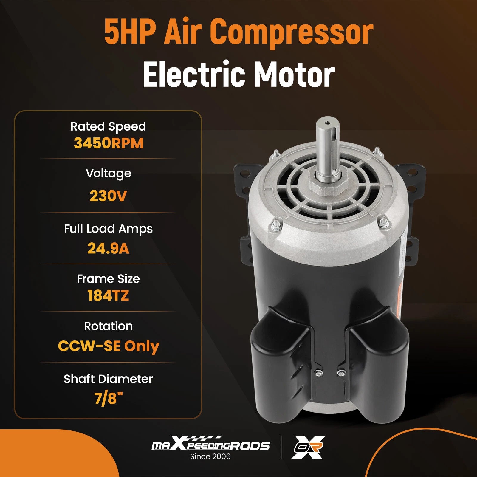 Electric Compressor Motor for 184T Frame Size (3450 RPM)