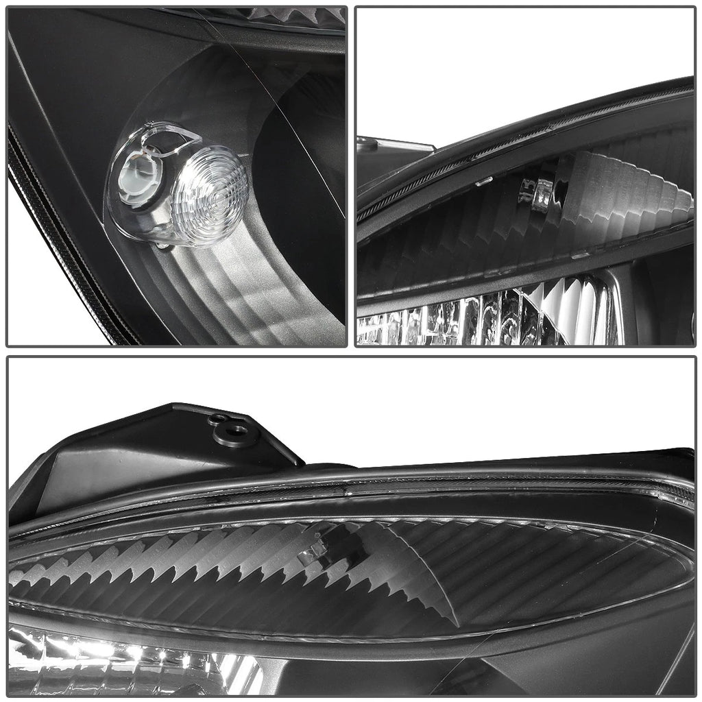 Factory Style Black Housing Clear Corner Headlights for Kia Rio 5 (2006–2008)