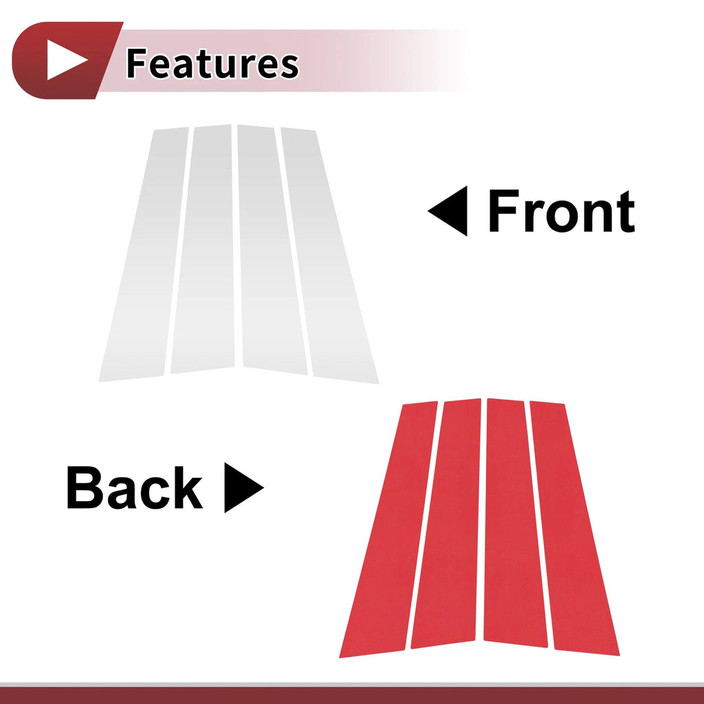 Door Pillar Window Trim for Chevrolet Malibu (2004–2007) Silver Tone