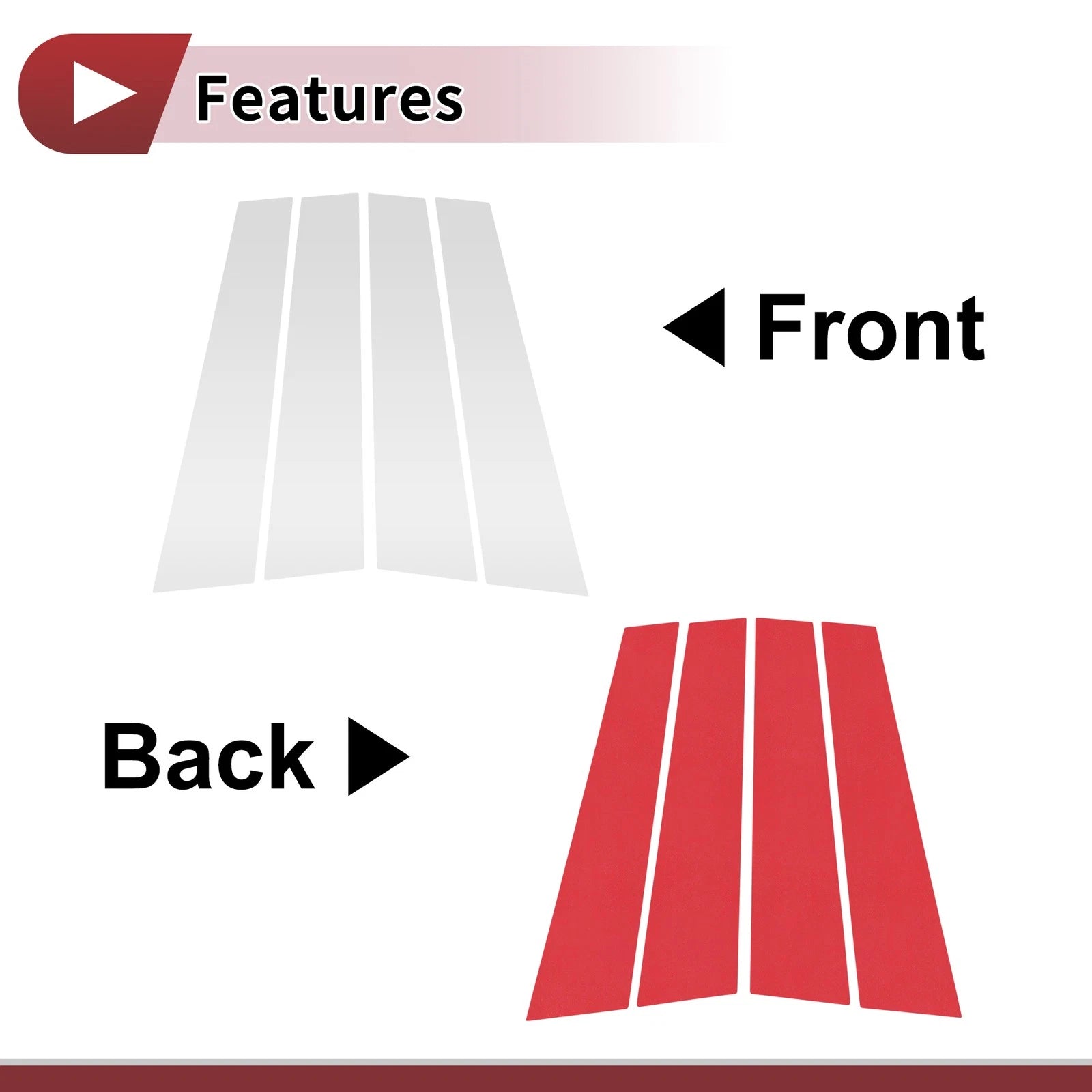 Door Pillar Window Trim for Chevrolet Malibu (2004–2007) Silver Tone