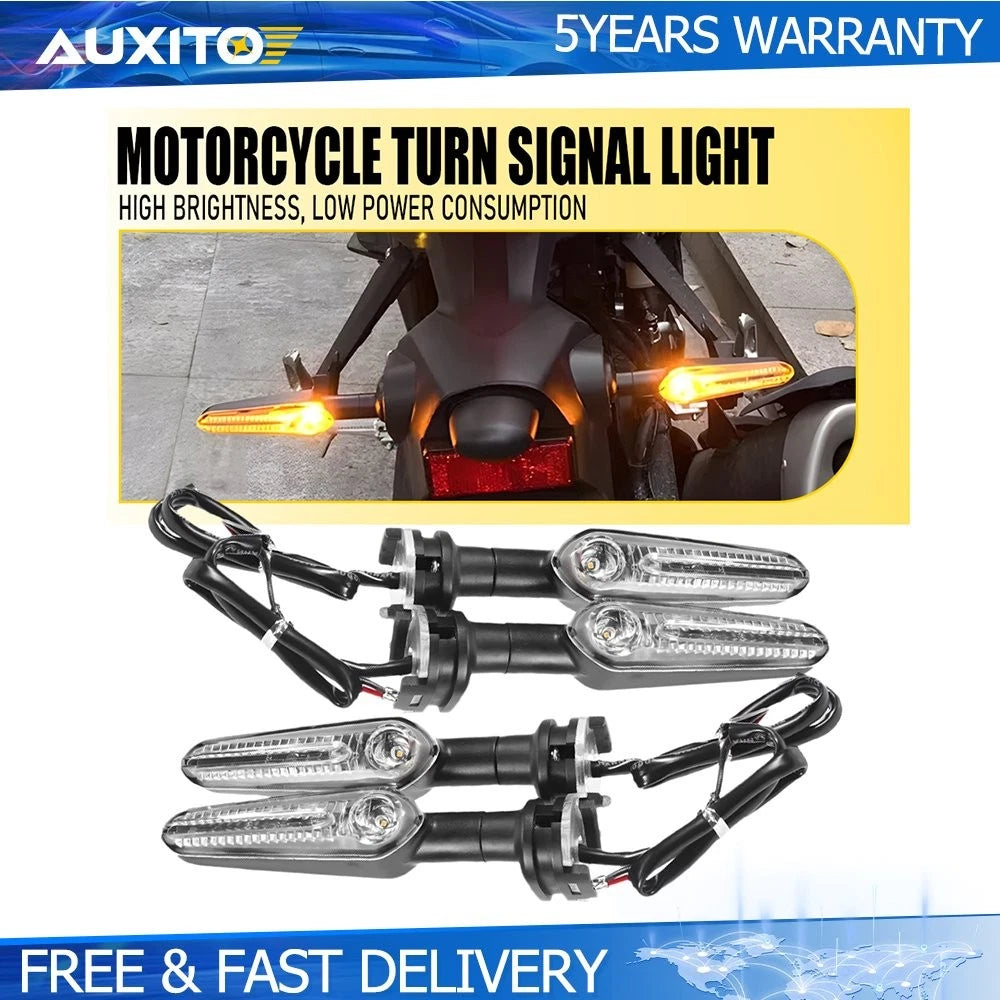 4X Smoke Flush Mount LED Turn Signal Light for Yamaha YZF R1 R6 R6S (2000–2023)