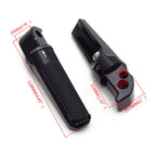 CNC Black Foot Pegs for Yamaha YZF R25 R3 R15 MT03 MT25 (2015–2023)