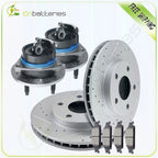 Front Drilled Brake Rotors & Ceramic Pads for Pontiac Grand Am (1999–2005)
