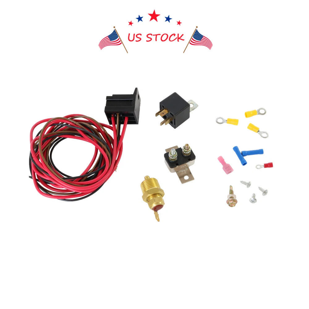 Electric Fan Thermostat Switch Relay Kit for 454 427 Engine (Year Range)