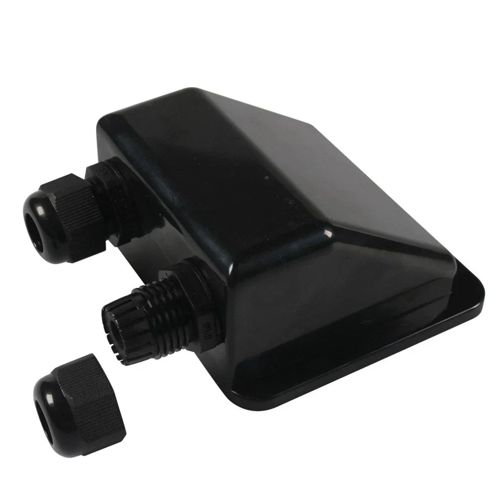 Black Double Wire Cable Entry Gland Box for Solar Panel RV Caravan