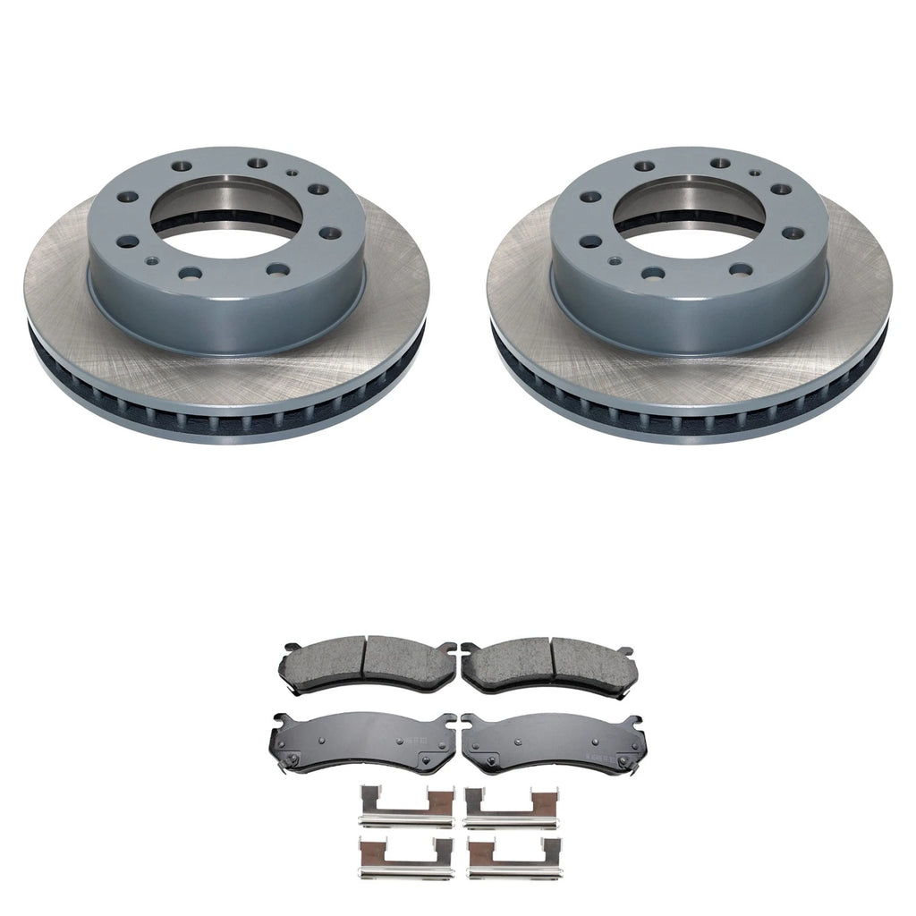 Front Rotors & Akebono ProACT Ceramic Brake Pads Kit for Express 2500 (2003–2023)