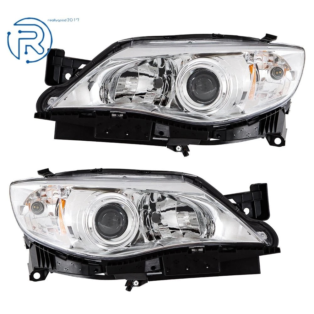 Halogen Headlight Set for Subaru Impreza (2008-2011) Chrome Housing