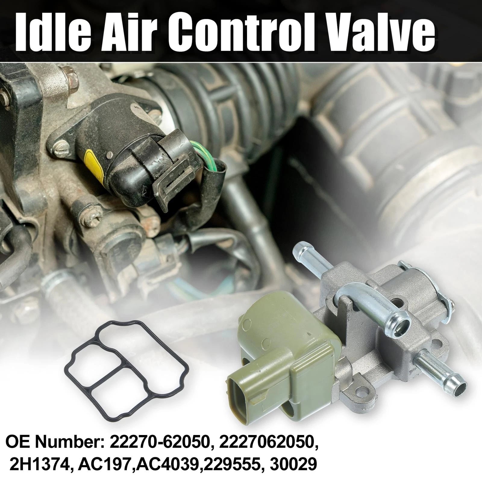 Idle Air Control Valve 22270-62050 with Gasket for Toyota Tundra (2000–2002)