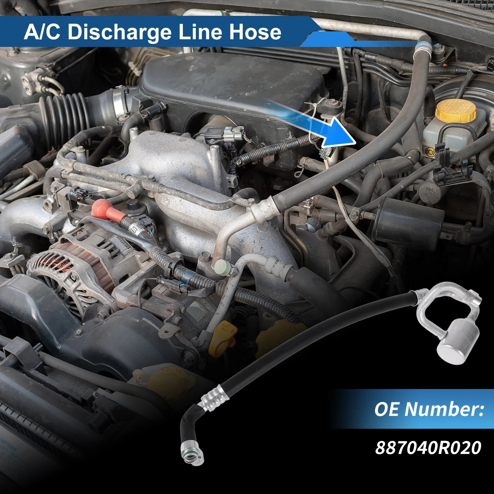 A/C Refrigerant Liquid Hose for Toyota Highlander (2009–2015) No. 887040R020