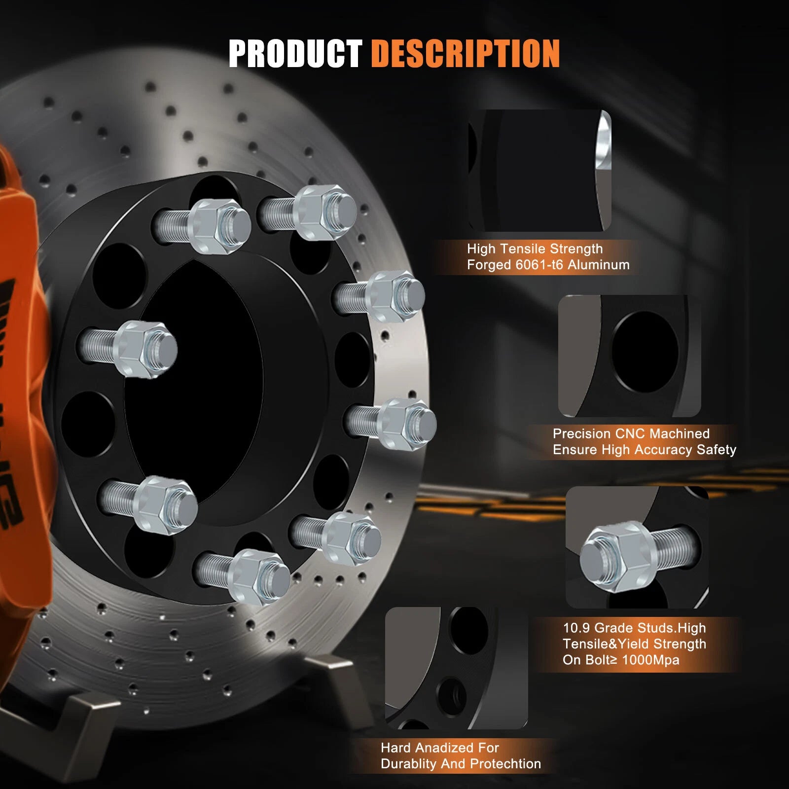 Set of 4 Wheel Spacers for Ford F-250 F-350 Super Duty (1999–2023)