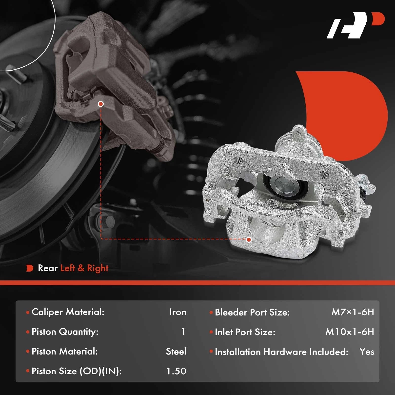 Rear Brake Calipers and Bracket for Toyota RAV4/Venza (2019–2024)
