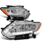 Chrome Housing Amber Side LED DRL Headlights for Rogue (2014–2016)