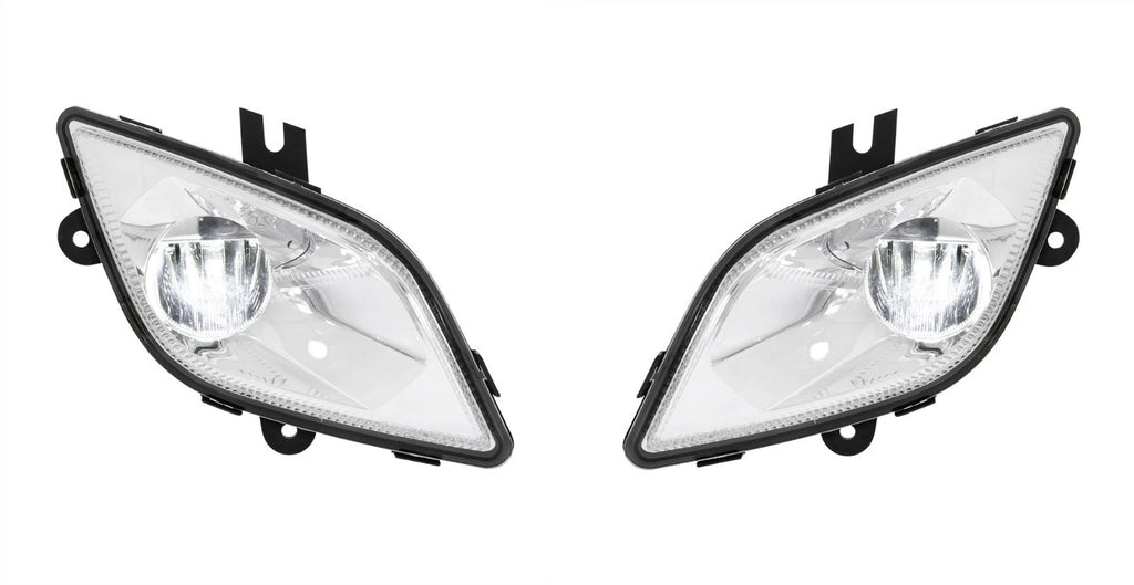 Single LED Fog Light Lamps Chrome Replacement for Freightliner Cascadia (2018–2024)