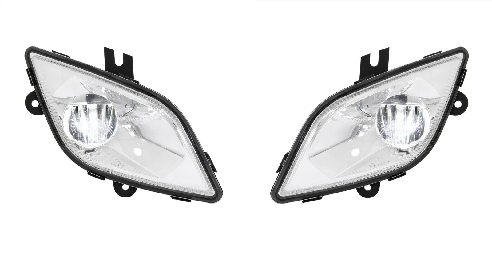 Single LED Fog Light Lamps Chrome Replacement for Freightliner Cascadia (2018–2024)