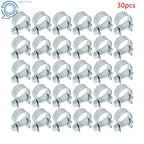 30 Pack Fuel Injection Gas Line Hose Clamps 19/32"