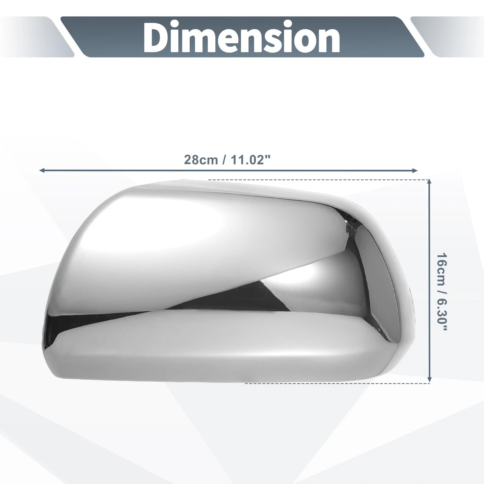Set of 2 Rearview Mirror Cover Overlay Chrome for Toyota Sienna (2011–2020)
