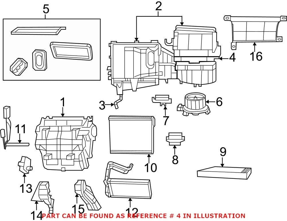 Cabin Air Filter Cover for Chrysler Dodge Jeep (68052292AA)