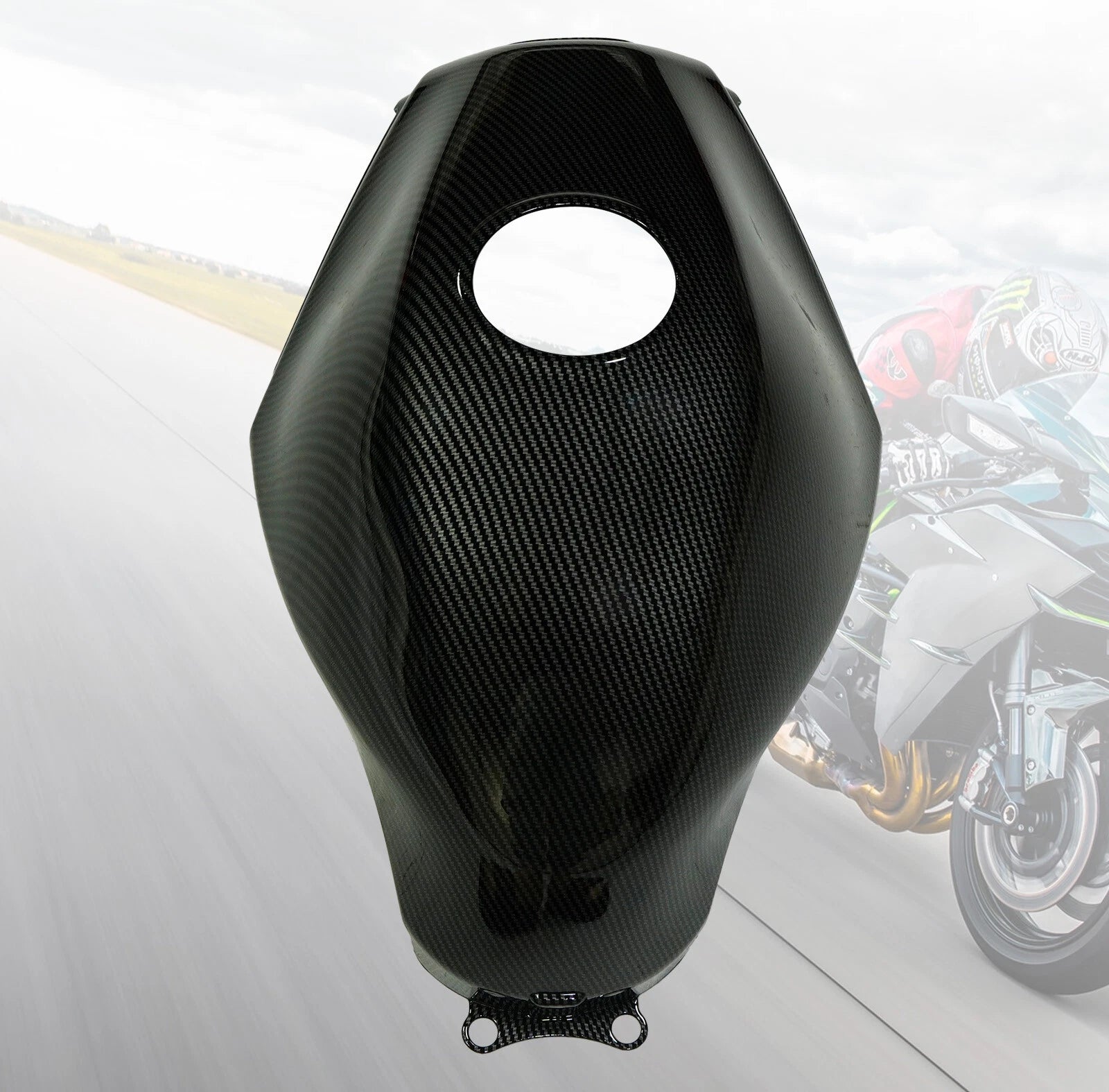 Carbon Fiber Fuel Gas Tank Cover for Kawasaki Ninja 250R (2008–2012)