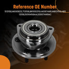 Front Wheel Hub Assembly Kit for Jeep Cherokee/Wrangler (2000–2006) WE60823