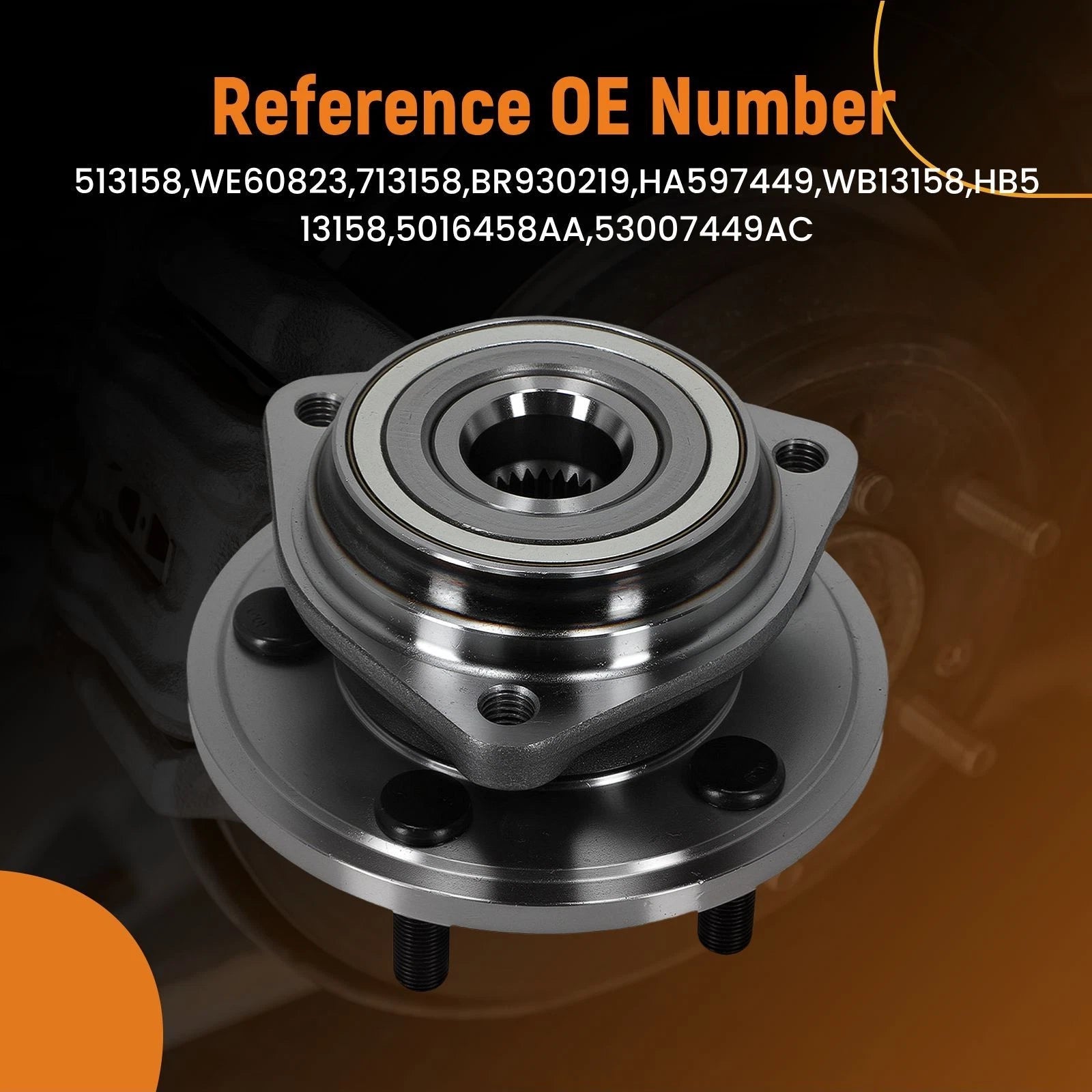 Front Wheel Hub Assembly Kit for Jeep Cherokee/Wrangler (2000–2006) WE60823