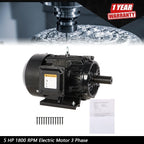 Electric Motor 5HP 1800RPM 3 Phase TEFC 184T Frame (230/460 Volt)