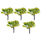 20x Yellow Flower Model Trees for Train Railroad Layout Diorama (6.5cm)