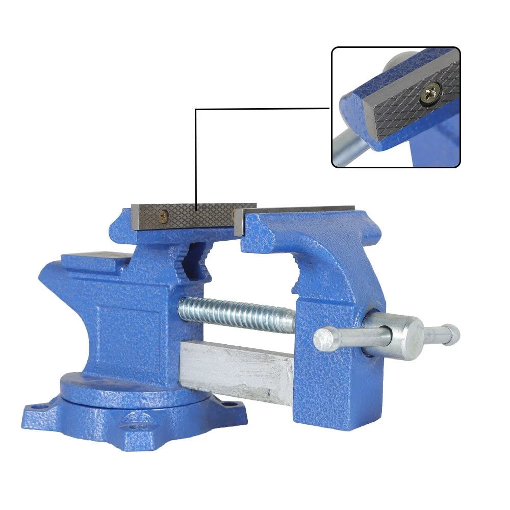 4-1/2" Utility Combination Pipe Vise with Swivel Base for Woodworking