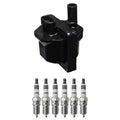 Denso Ignition Coil & 6 NGK Iridium Spark Plugs Kit for C1500 K1500 Sonoma (1996–1999)