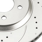 Front Drilled Slotted Brake Rotors for 2012-2014 Ford Mustang V6 3.7L (2012–2014)