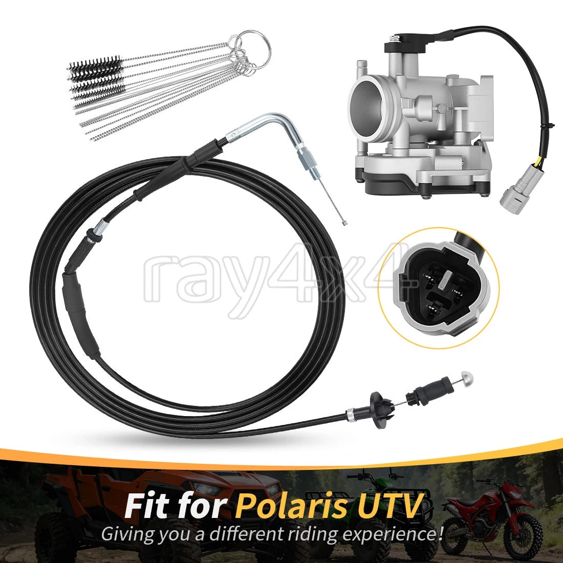 Throttle Body Assembly w/Cable for Polaris Ranger Crew 700 (2008–2009) 2203925 1203160