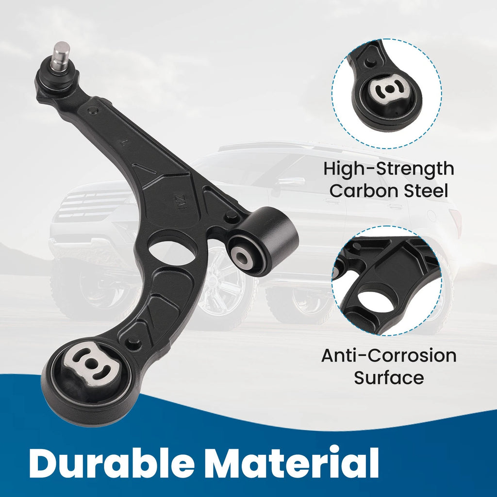 Front Lower Control Arms & Tie Rod Ends for Dodge Dart Chrysler 200 (2015-2017)