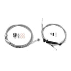 12" Chrome Stainless Brake Line Kit for Harley Softail (2016–2017)