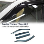 Set of 4 Window Deflectors for Subaru Forester (2019–2024) - Black
