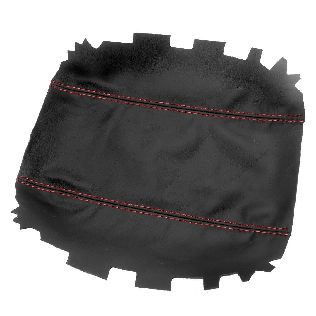 Leather Synthetic Console Armrest Cover for Honda Accord (2003–2007) Red Stitch